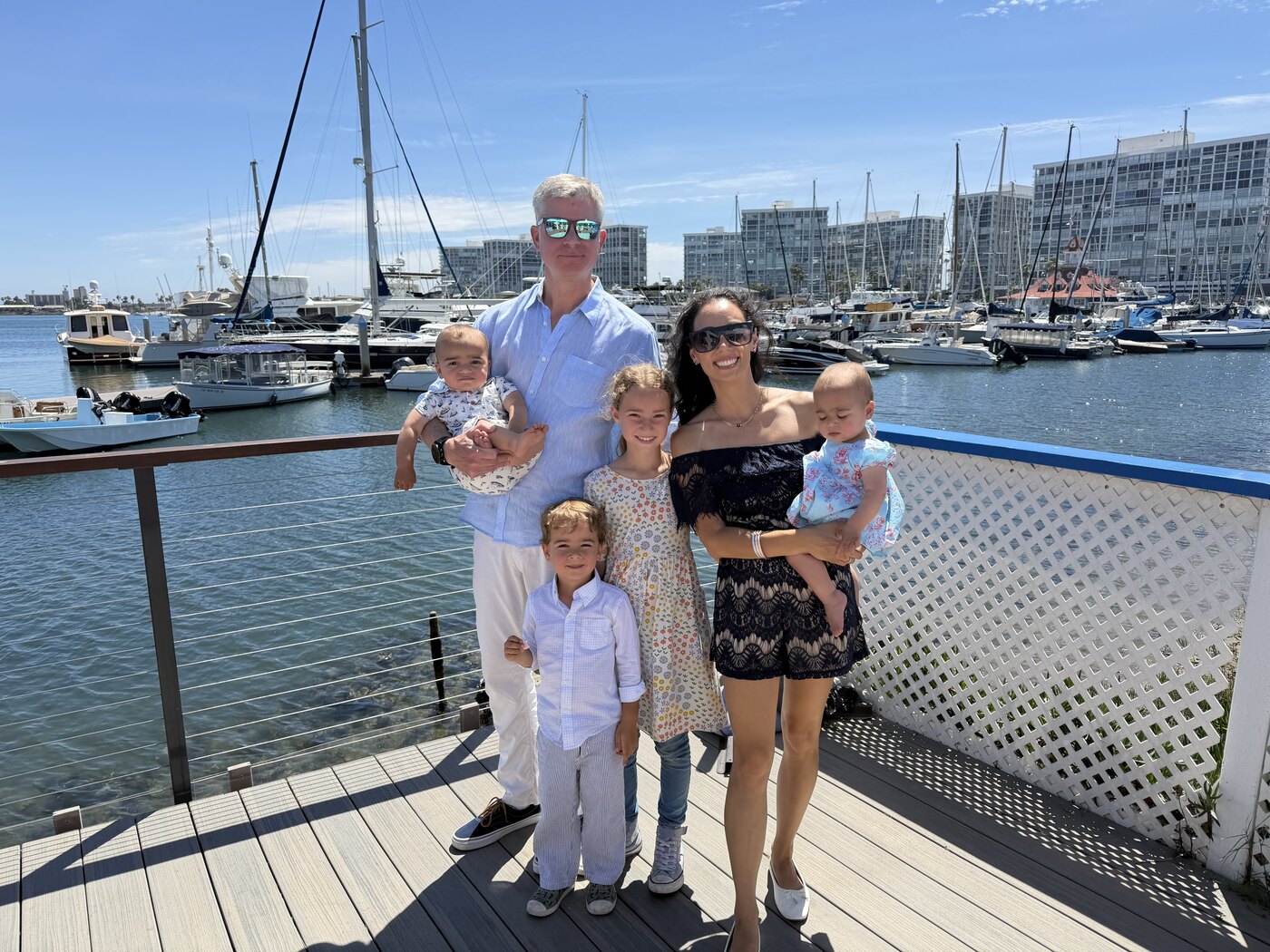 The Cunningham family on the Southern California coast